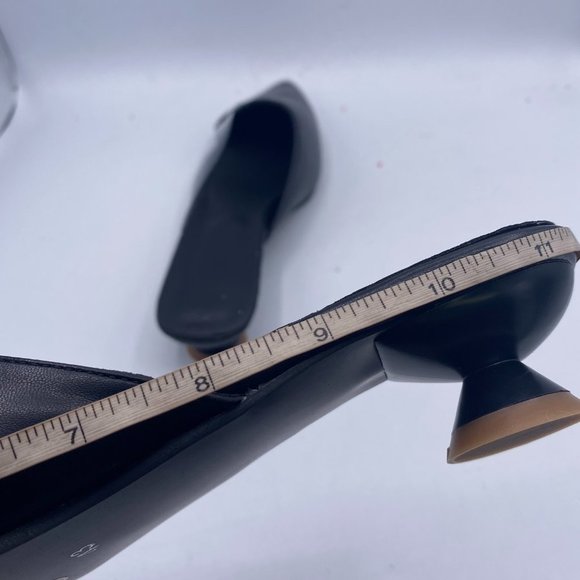 Black Clear PVC Pointy Toe Mules Slip On Sandals - Picture 7 of 9